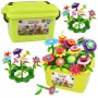 LEAN TOYS Construction Blocks Flowers Colorful Flower Garden In Box 73 pcs.