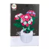 LEAN TOYS Construction Blocks Pink Hydrangea in a Pot 342 pcs.