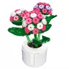 LEAN TOYS Construction Blocks Pink Hydrangea in a Pot 342 pcs.