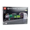 LEAN TOYS konstruktora bloki tālvadības tvaika vilciens RC zaļš 1212 gab.