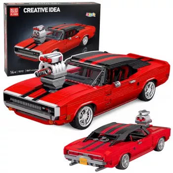 LEAN TOYS Construction Bricks Sports Car Charger Red 1869 pcs.