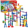LEAN TOYS Konstruktora komplekts Bumbiņu trase Tuneļi Krāsaini dinozauri 192 gab.