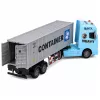 LEAN TOYS Konteineru kravas automašīna ar atveramām durvīm, gaismām un skaņām – zila, 54 cm