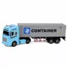 LEAN TOYS Konteineru kravas automašīna ar atveramām durvīm, gaismām un skaņām – zila, 54 cm