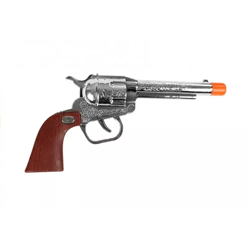 LEAN TOYS Kovboju komplekts ar sviras darbības šauteni, Colt revolveri un šerifa nozīmīti