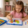 LEAN TOYS Radošais komplekts Pogas mozaīkas puzle Sēņu spraudītes Koferis 300 gab.