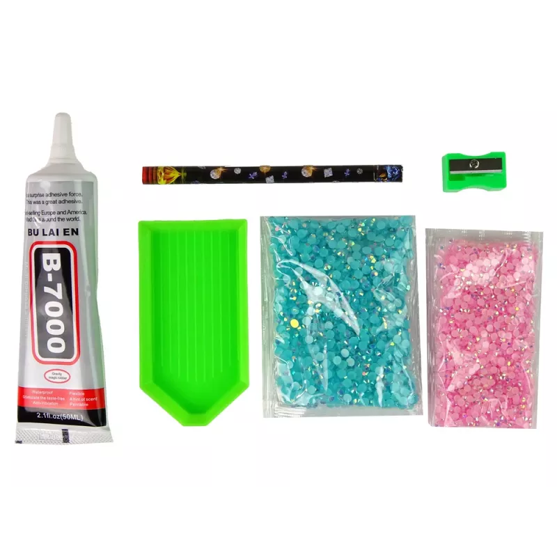 LEAN TOYS Creative Unicorn Kit DIY Diamonds Crystals Blue