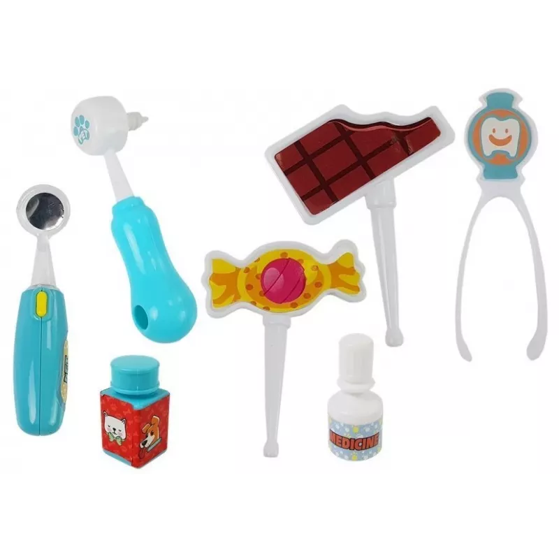 LEAN TOYS Mazais zobārsta komplekts sunim. Zobu birste. Izspiesta zobu pasta.