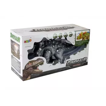LEAN TOYS Dinozaurs ar bateriju Triceratops Pelēks