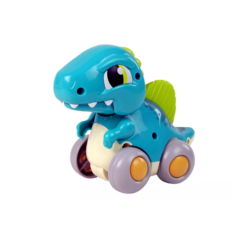 LEAN TOYS Dinozaurs uz Riteņiem Zila Figūra