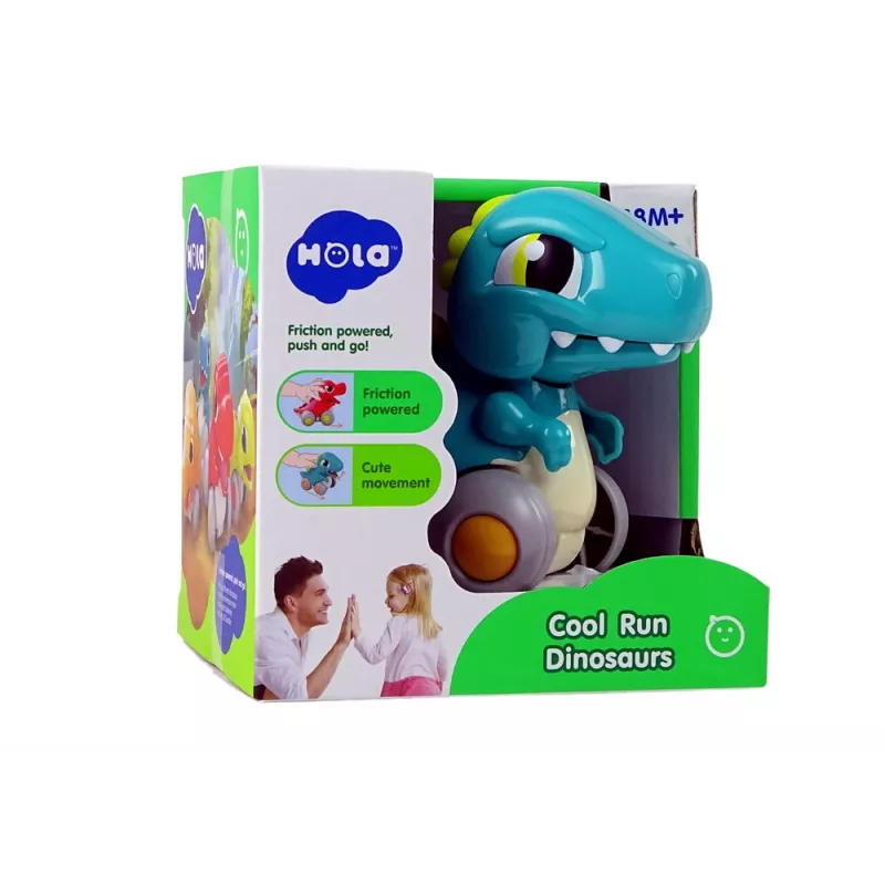 LEAN TOYS Dinozaurs uz Riteņiem Zila Figūra