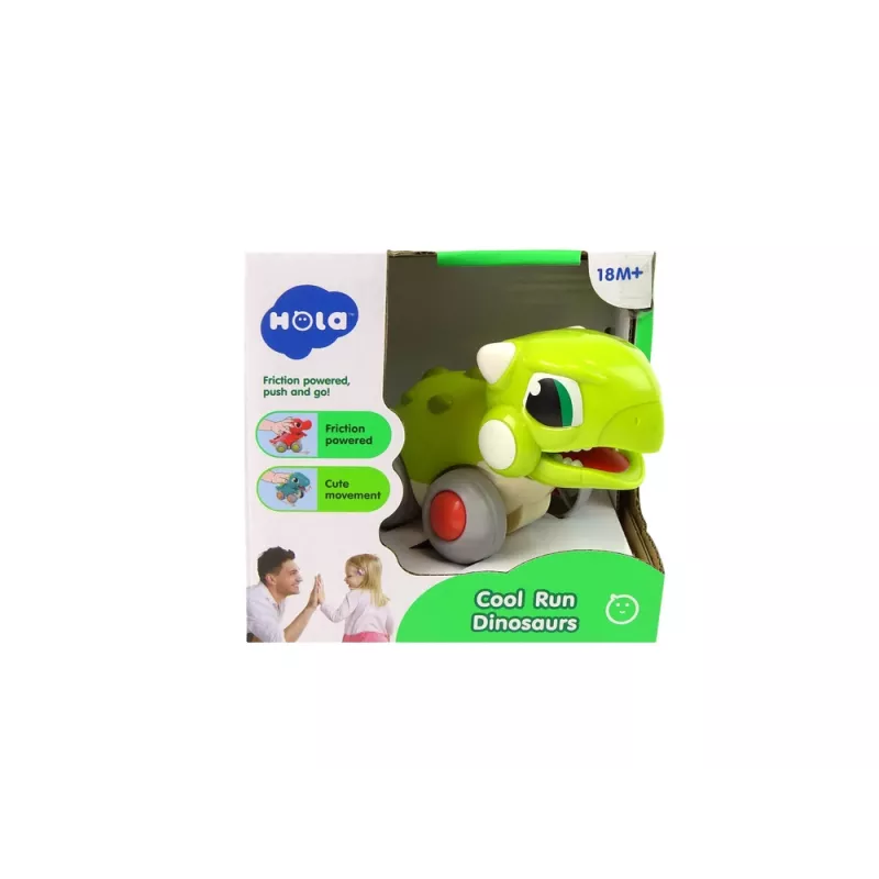 LEAN TOYS Dinozaurs uz Riteņiem Zaļa Figūra