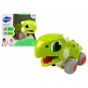 LEAN TOYS Dinozaurs uz Riteņiem Zaļa Figūra