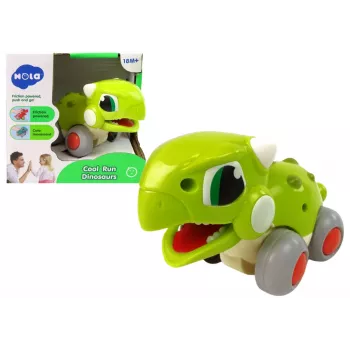 LEAN TOYS Dinozaurs uz Riteņiem Zaļa Figūra