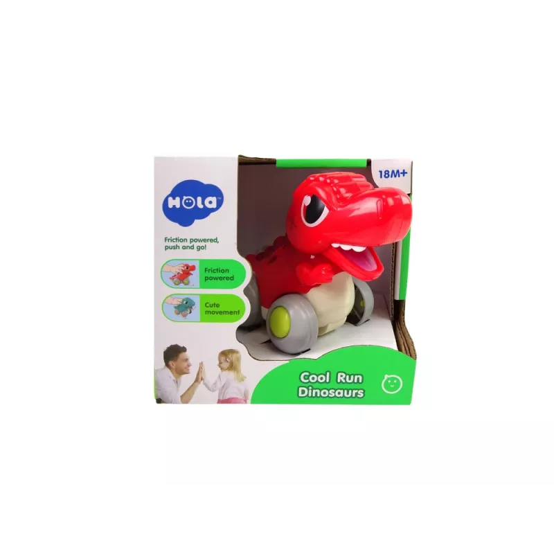 LEAN TOYS Dinozaurs uz Riteņiem T-Rex Sarkanā Figūriņa