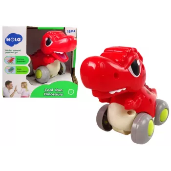 LEAN TOYS Dinozaurs uz Riteņiem T-Rex Sarkanā Figūriņa