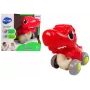 LEAN TOYS Dinozaurs uz Riteņiem T-Rex Sarkanā Figūriņa