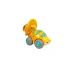 LEAN TOYS Dinozaurs uz Riteņiem Dzeltenais Triceratops Figūriņa