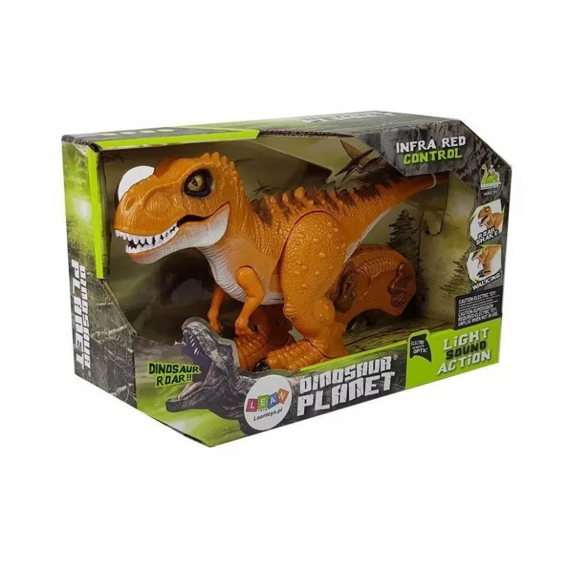 LEAN TOYS Dinozaurs ar tālvadību R/C Bronzas skaņa un gaisma