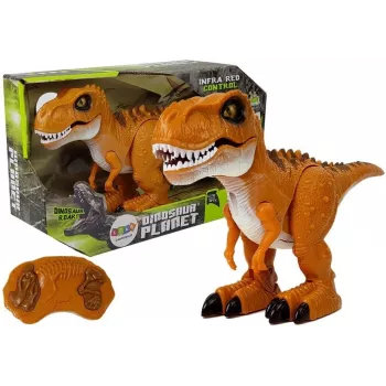 LEAN TOYS Dinozaurs ar tālvadību R/C Bronzas skaņa un gaisma