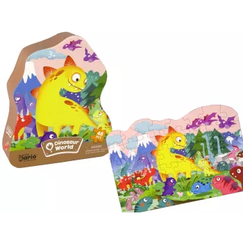LEAN TOYS Dinozauru vulkāna puzle 48 gabali