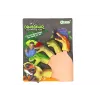 LEAN TOYS Dinozauru gumijas sensorie pirkstu leļļu komplekts