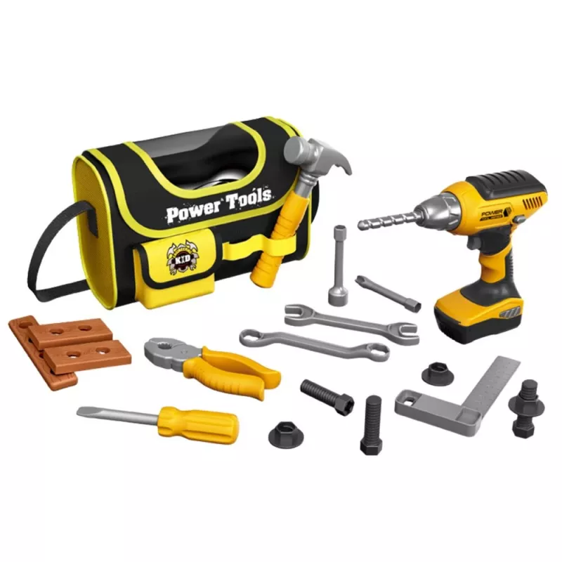 LEAN TOYS DIY Kit Instrumentu soma bezvadu urbjmašīnām, 600D poliesters, melna ar sarkaniem akcentiem