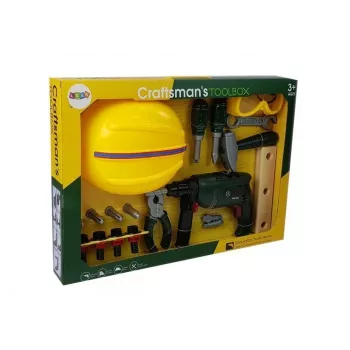 LEAN TOYS DIY komplekts ar urbjmašīnu, aizsargbrillēm un ķiveri