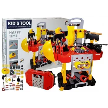LEAN TOYS DIY komplekts ar baterijām 3in1 čemodāna darbnīca 85 elementi 56cm