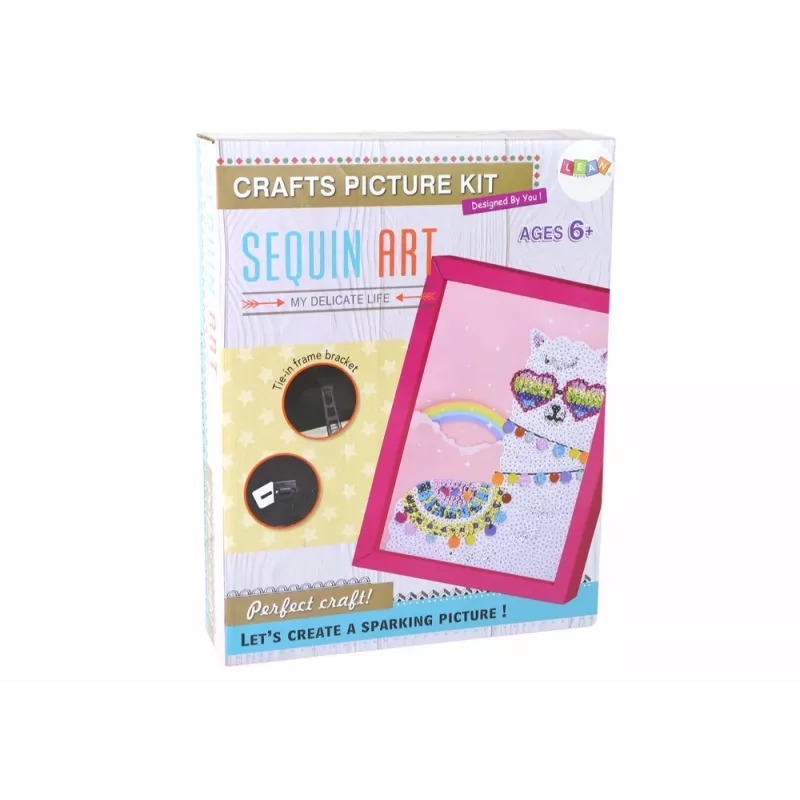 LEAN TOYS DIY Komplekts Sequins Augstpapēžu Pūces Rāmis Krāsains