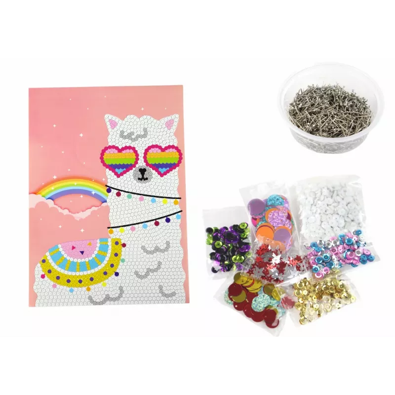 LEAN TOYS DIY Komplekts Sequins Augstpapēžu Pūces Rāmis Krāsains