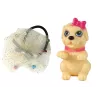 LEAN TOYS Leļļu komplekts bērniem Emily ar suni un garajiem matiem
