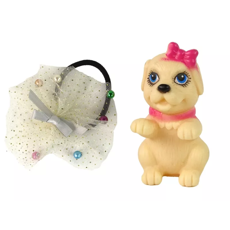 LEAN TOYS Leļļu komplekts bērniem Emily ar suni un garajiem matiem