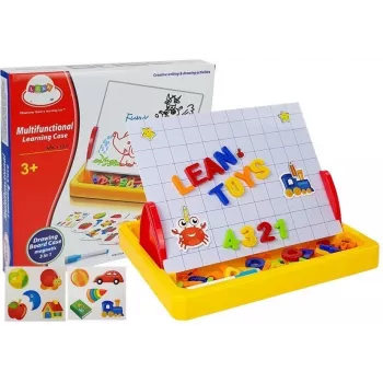 LEAN TOYS Zīmēšanas tāfele ar magnētiem
