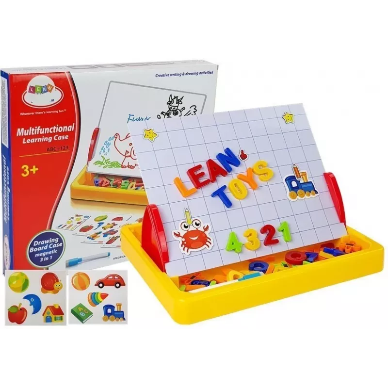 LEAN TOYS Zīmēšanas tāfele ar magnētiem