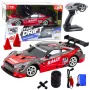 LEAN TOYS Drift sacīkšu RC auto sarkans melns 30km/h 1:16
