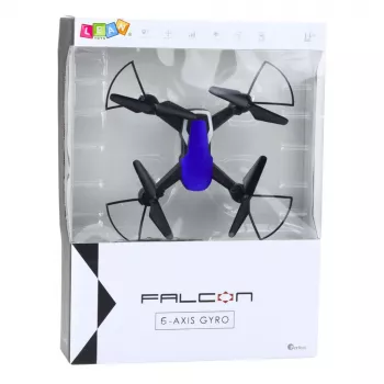 LEAN TOYS drons ar sešu asu žiroskopu, LED gaismām, 360° rotāciju, zils