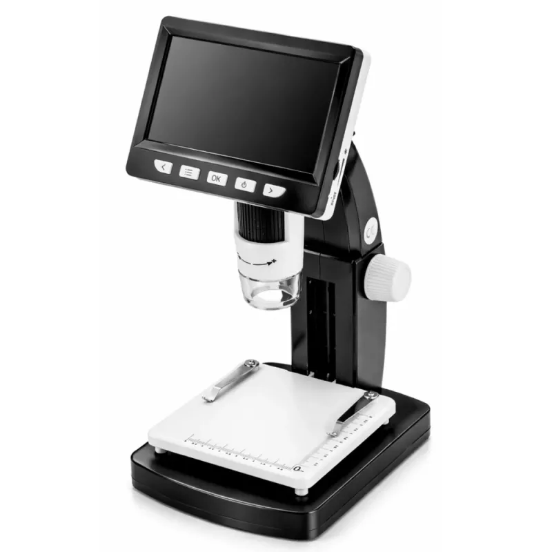 LEAN TOYS Izglītojošs digitālais mikroskops ar 4.3 collu LCD ekrānu, USB LED, 1000x palielinājumu