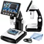 LEAN TOYS Izglītojošs digitālais mikroskops ar 4.3 collu LCD ekrānu, USB LED, 1000x palielinājumu