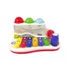 LEAN TOYS Izglītojošs cimbāls mazulim ar āmuru un krāsainām bumbiņām
