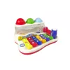 LEAN TOYS Izglītojošs cimbāls mazulim ar āmuru un krāsainām bumbiņām