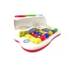 LEAN TOYS Izglītojošs cimbāls mazulim ar āmuru un krāsainām bumbiņām
