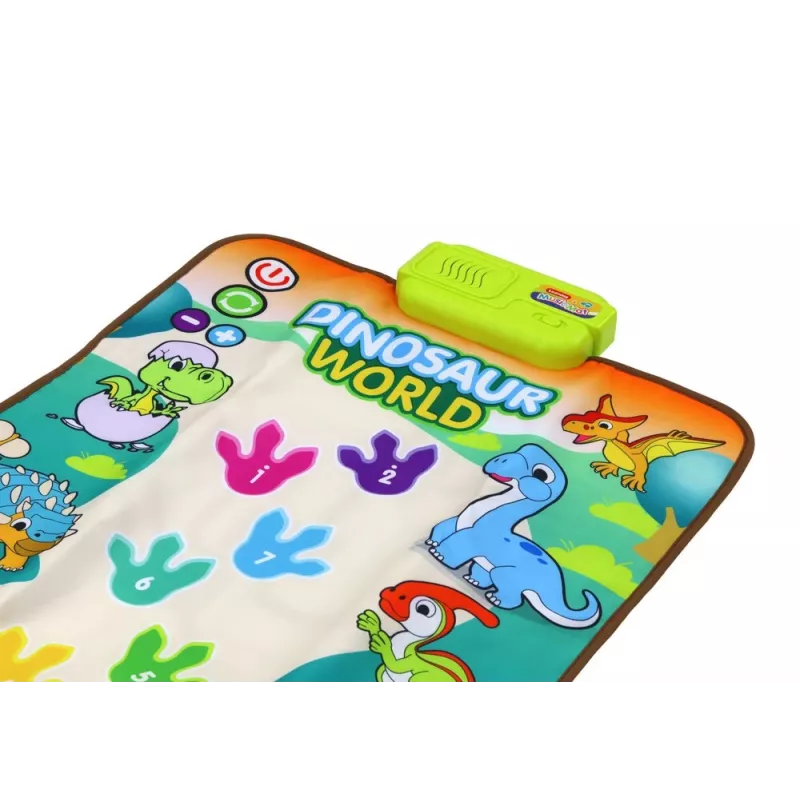 LEAN TOYS Izglītojošs interaktīvs deju paklājs Dinozauri Gaismas Skaņas