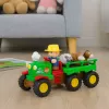 LEAN TOYS Izglītojošais interaktīvais traktors mazuļiem ar dzīvniekiem, gaismām un skaņām