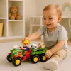 LEAN TOYS Izglītojošais interaktīvais traktors mazuļiem ar dzīvniekiem, gaismām un skaņām