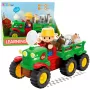 LEAN TOYS Izglītojošais interaktīvais traktors mazuļiem ar dzīvniekiem, gaismām un skaņām