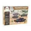 LEAN TOYS Izglītojošs magnētiskais puzļu komplekts - Sauszemes kara tēma