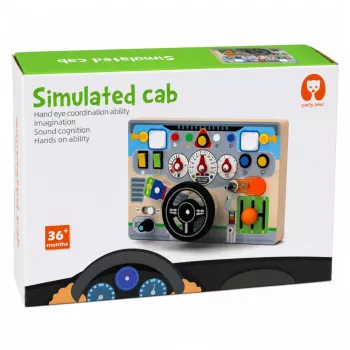 LEAN TOYS Izglītojoša manipulācijas tāfele Simulators Stūre Gaismas Skaņas