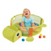 LEAN TOYS Izglītojošais paklājiņš ar bruņurupuča sētiņu un bumbiņām mazulim