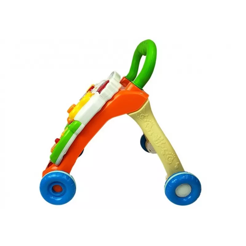 LEAN TOYS Izglītojošais stūmējs mazuļiem ar klavierēm